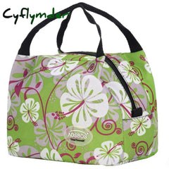Cyflymder Fashion Portable Insulated Canvas Lunch Bag Thermal Food Picnic Bags For Women Kids Men
