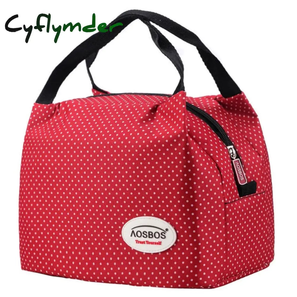 Cyflymder Fashion Portable Insulated Canvas Lunch Bag Thermal Food Picnic Bags For Women Kids Men