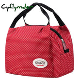 Cyflymder Fashion Portable Insulated Canvas Lunch Bag Thermal Food Picnic Bags For Women Kids Men