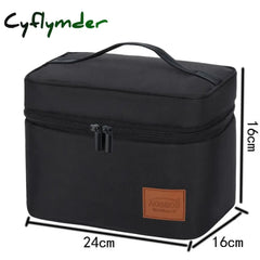 Cyflymder Fashion Portable Thermal Lunch Bags For Women Kids Men Food Picnic Cooler Box Large