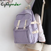Cyflymder Fashion Preppy Style Women Backpack School Bag For Teenage Gilrs Large Capacity Oxford