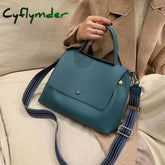 Cyflymder Fashion Pu Leather Women Handbag High Capacity Winter Solid Color Female Shoulder