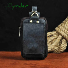 Cyflymder Fashion Quality Leather Small Summer Pouch Hook Design Waist Pack Bag Cigarette Case