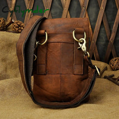 Cyflymder Fashion Real Leather Multifunction Casual Waist Pack Cross-Body Bag Satchel Messenger Hip