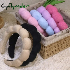 Cyflymder Fashion Sponge Headband For Women Hair Accessories Multifunction Head Band For Face Washing Makeup Removal