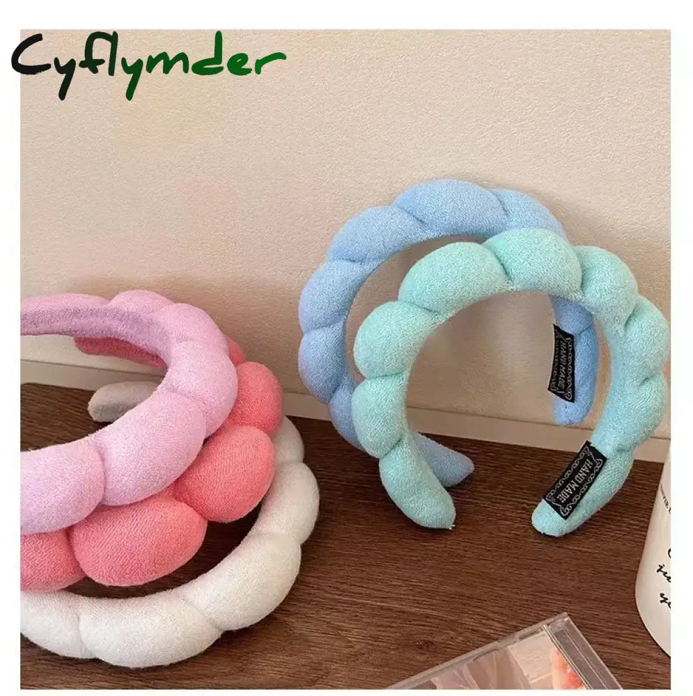 Cyflymder Fashion Sponge Headband For Women Hair Accessories Multifunction Head Band For Face Washing Makeup Removal
