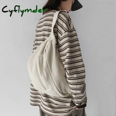 Cyflymder Fashion Trend Waist Bags Ladies Canvas Packs Phone Pack Street Hip Hop Belt Large