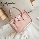 Cyflymder Fashion Trend Women Ladies Solid Color Crossbody Handbag Pvc Pu Leather Zipper Composite