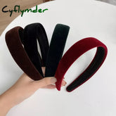 Cyflymder Fashion Velvet Headbands Women Wide Hairband Headwear Elasticity Hairbands Elegant Girl