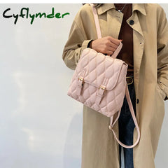 Cyflymder Fashion Women Backpack Bag Pu Leather Designers Brand For Teenage Girl High Quality
