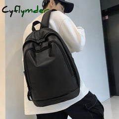 Cyflymder Fashion Women Backpack High Quality Female Soft Pu Leather Preppy School Bag For Teenage