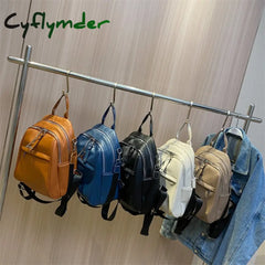 Cyflymder Fashion Women Backpack Luxury Soft Leather Backpacks Female School Bags For Teenage Girls