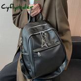 Cyflymder Fashion Women Backpack Luxury Soft Leather Backpacks Female School Bags For Teenage Girls