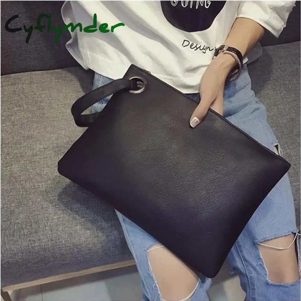 Cyflymder Fashion Women Elegant Party Clutches Pu Leather Envelope Clutch Bag Handbag Lady Female