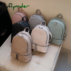 Cyflymder Fashion Women Leather Backpack High Quality Teen Girls Shoulder Bag Luxury Designer