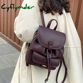 Cyflymder Fashion Women Pu Leather Backpack School Bags For Female Shoulder Mochila Feminina Ladies
