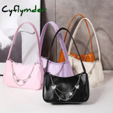Cyflymder Fashion Women Pu Leather Small Shoulder Underarm Bag Ladies Vintage Butterfly Chain Pure