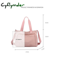 Cyflymder Fashion Women Shoulder Bags Large Capacity Multifunction Travel Handbags Waterproof Nylon