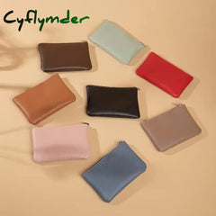 Cyflymder Fashion Women Small Wallet For Ladies Zipper Card Purse Key Storage Bag High Quality PU Short Wallet Female