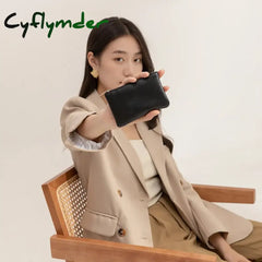 Cyflymder Fashion Women Small Wallet For Ladies Zipper Card Purse Key Storage Bag High Quality PU Short Wallet Female