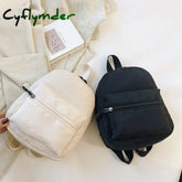 Cyflymder Fashion Women Solid Color Backpack Female Casual Nylon Knapsack Preppy Style School