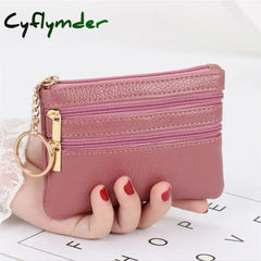 Cyflymder Fashion Women Wallet Clutch Three Zip Female Short Small Coin Purse New Brand Design Soft Mini Card Holder