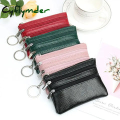 Cyflymder Fashion Women Wallet Clutch Three Zip Female Short Small Coin Purse New Brand Design Soft Mini Card Holder