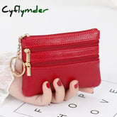Cyflymder Fashion Women Wallet Clutch Three Zip Female Short Small Coin Purse New Brand Design Soft Mini Card Holder