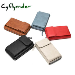 Cyflymder Fashion Women Wallet Single Shoulder Crossbody Cell Phone Bag Leather Satchel Female
