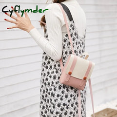 Cyflymder Fashion Women’s Backpack New Japanese Style Mini Waterproof Small Shoulder Bag Pu