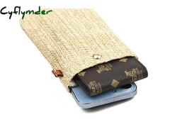 Cyflymder Fashion Woven Straw Ladies Crossbody Messenger Bag Summer Bohemia Beach Rattan Shoulder