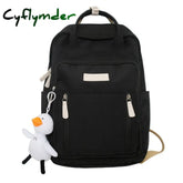 Cyflymder Fashion Zipper Women Backpack Female Multiple Pockets Waterproof Nylon Travel Bag High