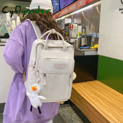 Cyflymder Fashion Zipper Women Backpack Female Multiple Pockets Waterproof Nylon Travel Bag High