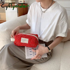 Cyflymder Fashon Pencil Case Ins Simplicity Cute Rabbit Style Bag Portable High Capacity Stationery