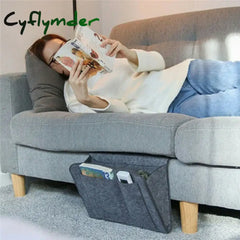 Cyflymder Felt Bedside Storage Bag Organizer Bed Desk Sofa Tv Remote Control Hanging Caddy Couch