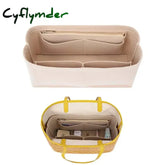 Cyflymder Felt Insert Bag Cosmetic Organizer For Goyard Tote Makeup Bags With Zipper Inner Pouch