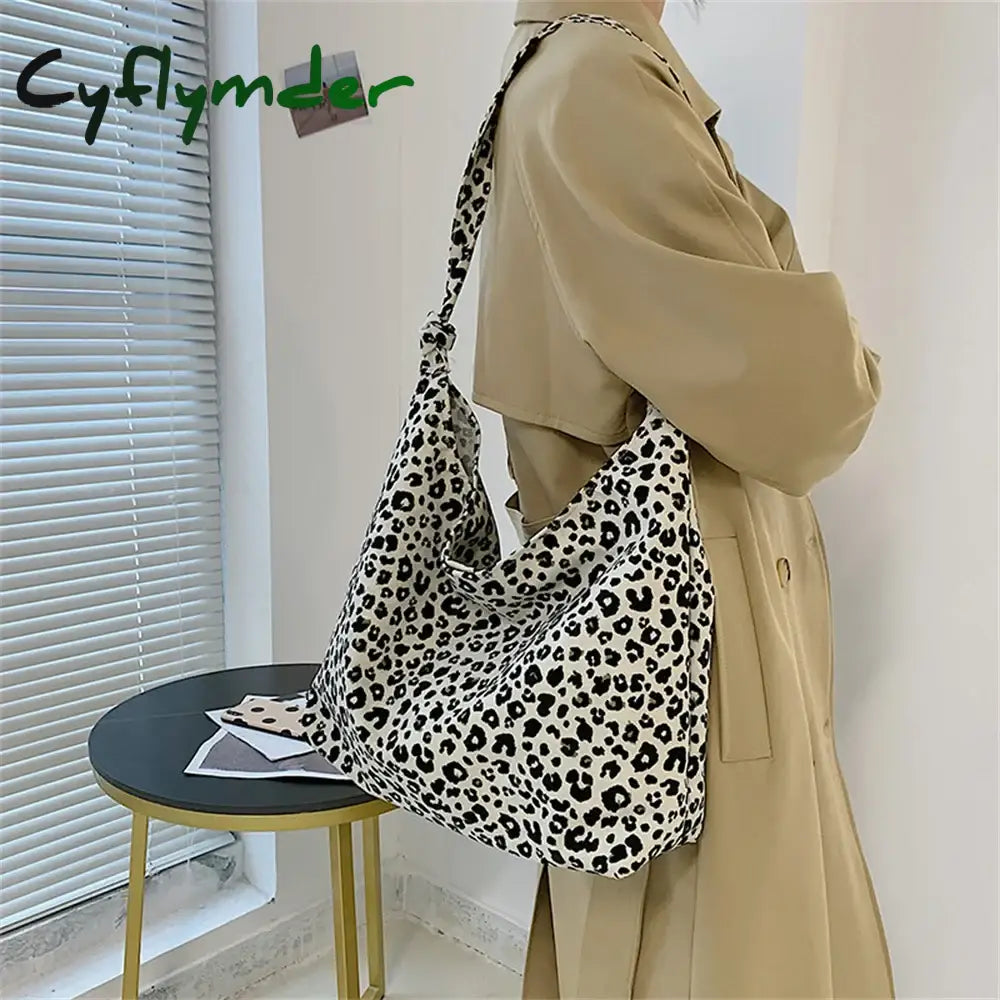 Female Bags Totes Luxury Designer Handbags For Women Shopping Canvas Ladies Fashion Casual Leopard Shoulder Shopper Women'S Bag