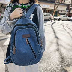 Cyflymder Female Canvas Travel Denim Book Bag Ladies Kawaii Backpack Women Leisure School Girls