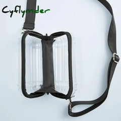 Cyflymder Female Crossbaody Bag Transparent Pc Cosmetic Design Suitcase Zipper Shoulder Messenger