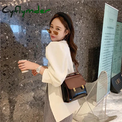 Cyflymder Female Pu Leather Woman Backpack Fashion Small School Bag For College Girls High Quality