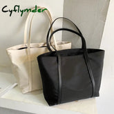 Cyflymder Female Tote Bag Ladies Large Capacity Oxford Bags Shoulder Handbag Waterproof Solid Color