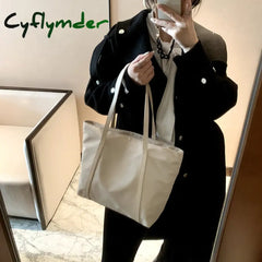 Cyflymder Female Tote Bag Ladies Large Capacity Oxford Bags Shoulder Handbag Waterproof Solid Color