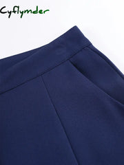 Cyflymder- Fitted Straight Leg Slit Pants