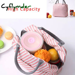 Cyflymder Flamingo Insulated Oxford Aluminum Foil Portable Lunchbag Woman Men Travel Picnic Lunch