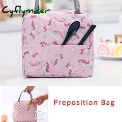 Cyflymder Flamingo Insulated Oxford Aluminum Foil Portable Lunchbag Woman Men Travel Picnic Lunch
