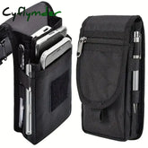 Cyflymder Flip Phone Bag with Three Compartments for Casual Pen Insertion and Waist Hanging Men’s Belt Loop Pouch Large