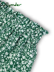 Cyflymder Floral Ruffle Layered Hem Drawstring Skirt Casual For Spring Summer Women’s Clothing