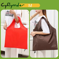 Cyflymder Foldable Shopping Bag Reusable Travel Grocery Eco-Friendly One Shoulder Handbag For