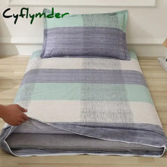 Cyflymder Fully Enclosed with Zipper Mattress Protector Cover Geometric Printed Baby Couple Single Double Bed Sheet