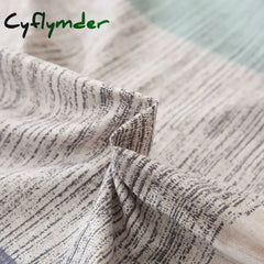 Cyflymder Fully Enclosed with Zipper Mattress Protector Cover Geometric Printed Baby Couple Single Double Bed Sheet